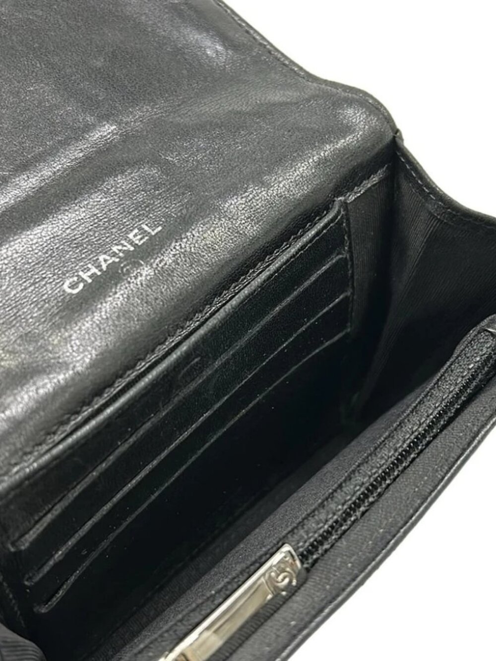 CHANEL Icon Black Leather Patent Leather Other Style Wallet - Picture 4 of 13